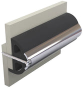 VETUS Vinyl rubbing strake, dark grey, POLY4S 40 x 31 mm, excl. inlay, coil of 30 m, (price per m) POLY4SL